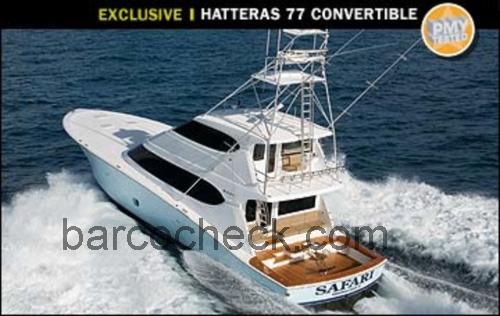 Hatteras 77 Convertible ficha tecnica 